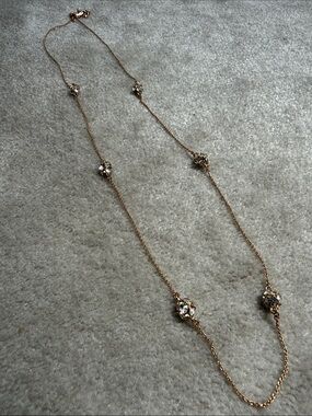 kate spade Gold Station Necklace with Crystal Clusters